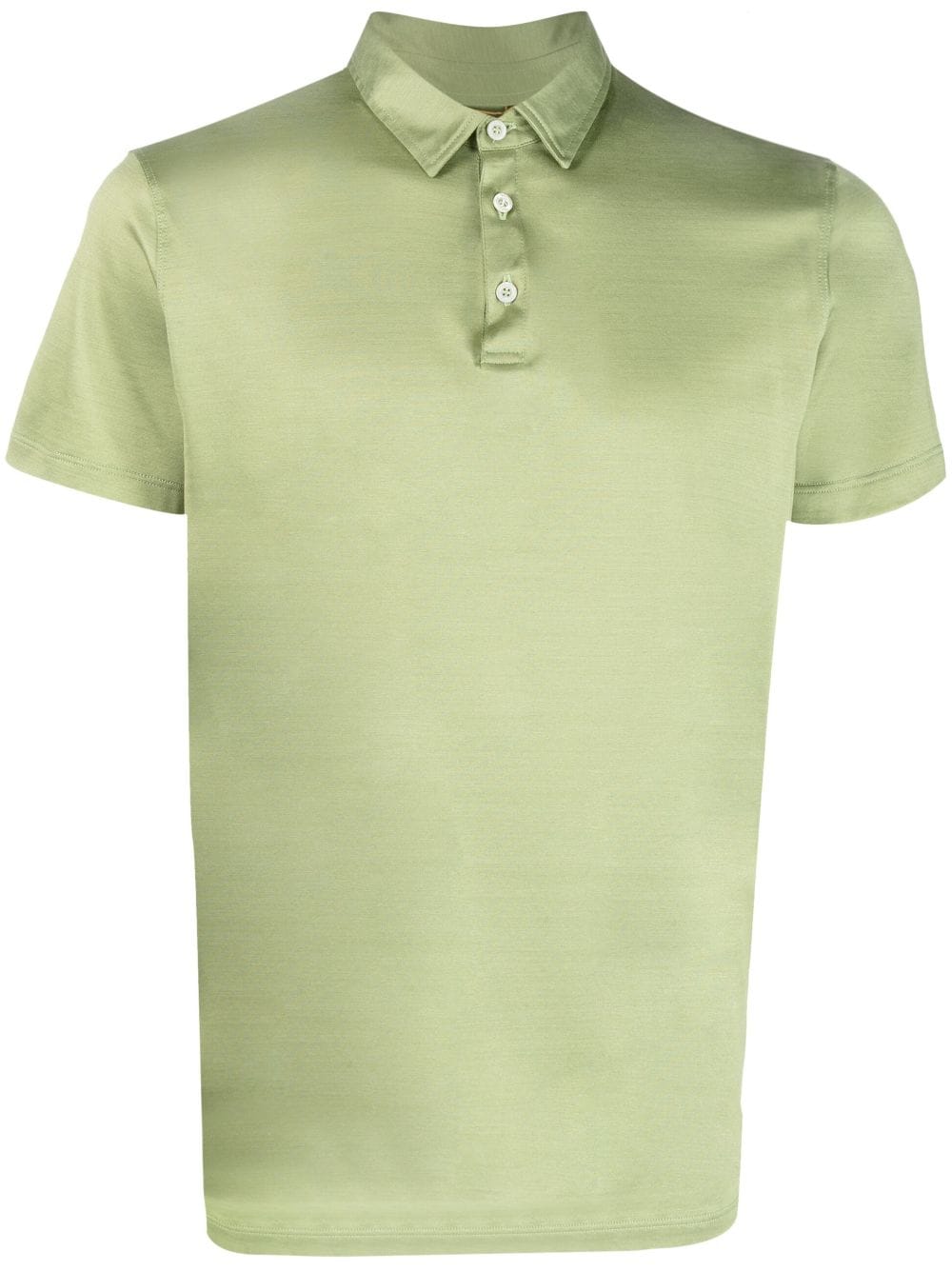 Moorer Pachino-JCL satin polo shirt - Green von Moorer