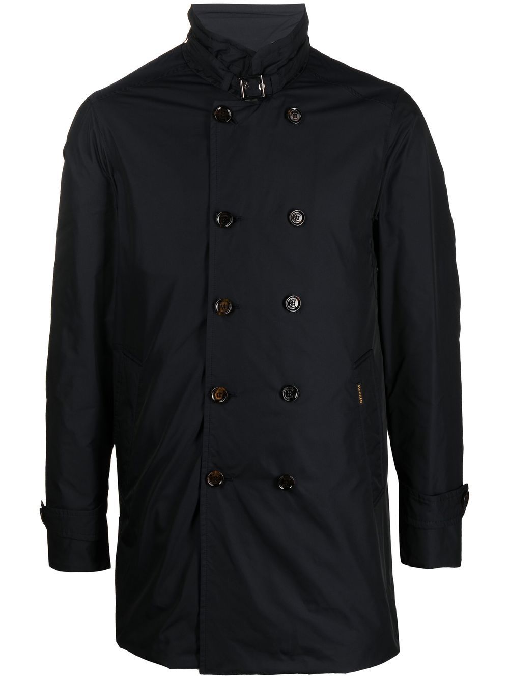 Moorer SC-Morandi-KM double-breasted coat - Blue von Moorer