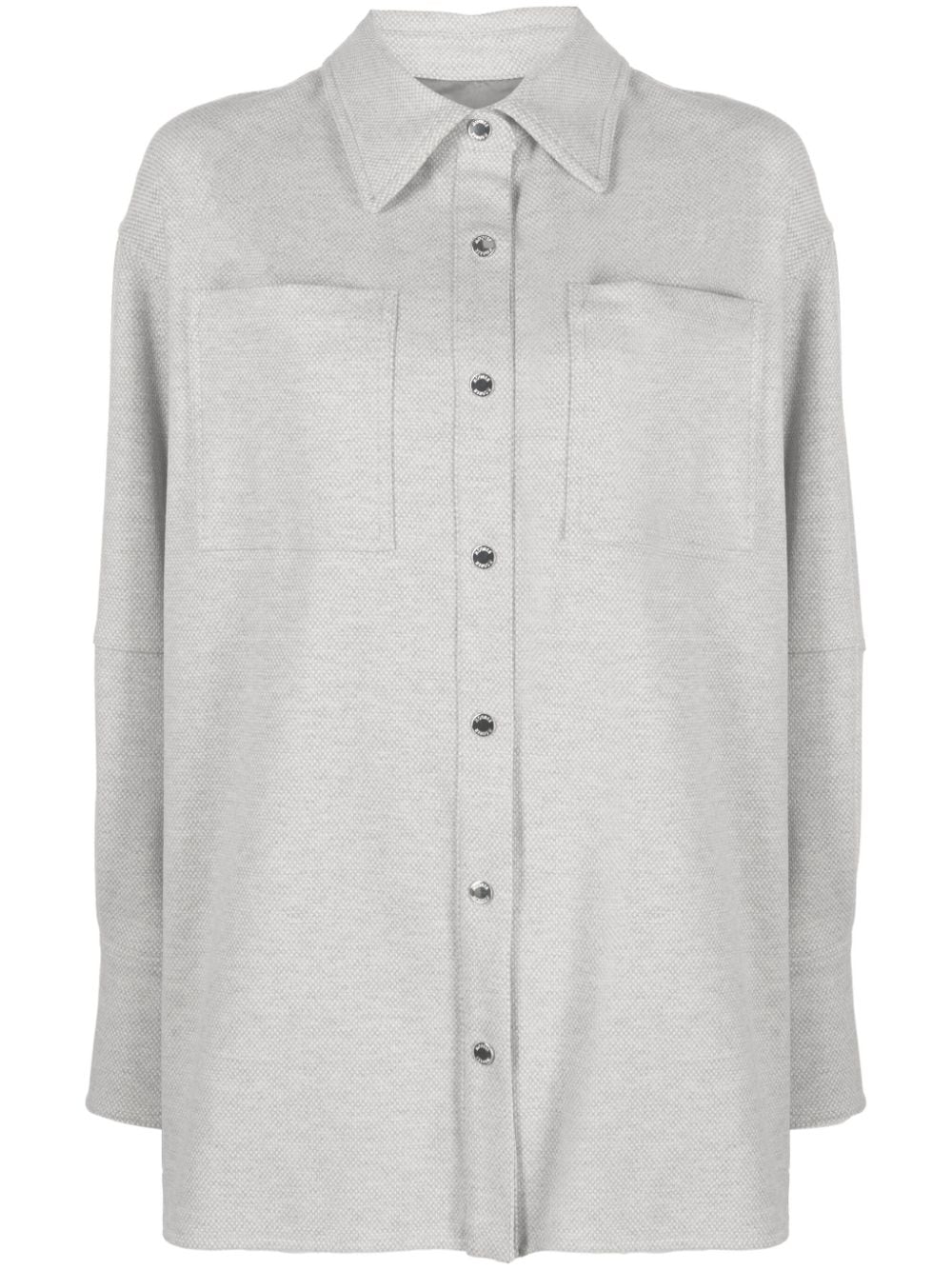 Moorer Tess-CMS press-stud shirt - Grey von Moorer