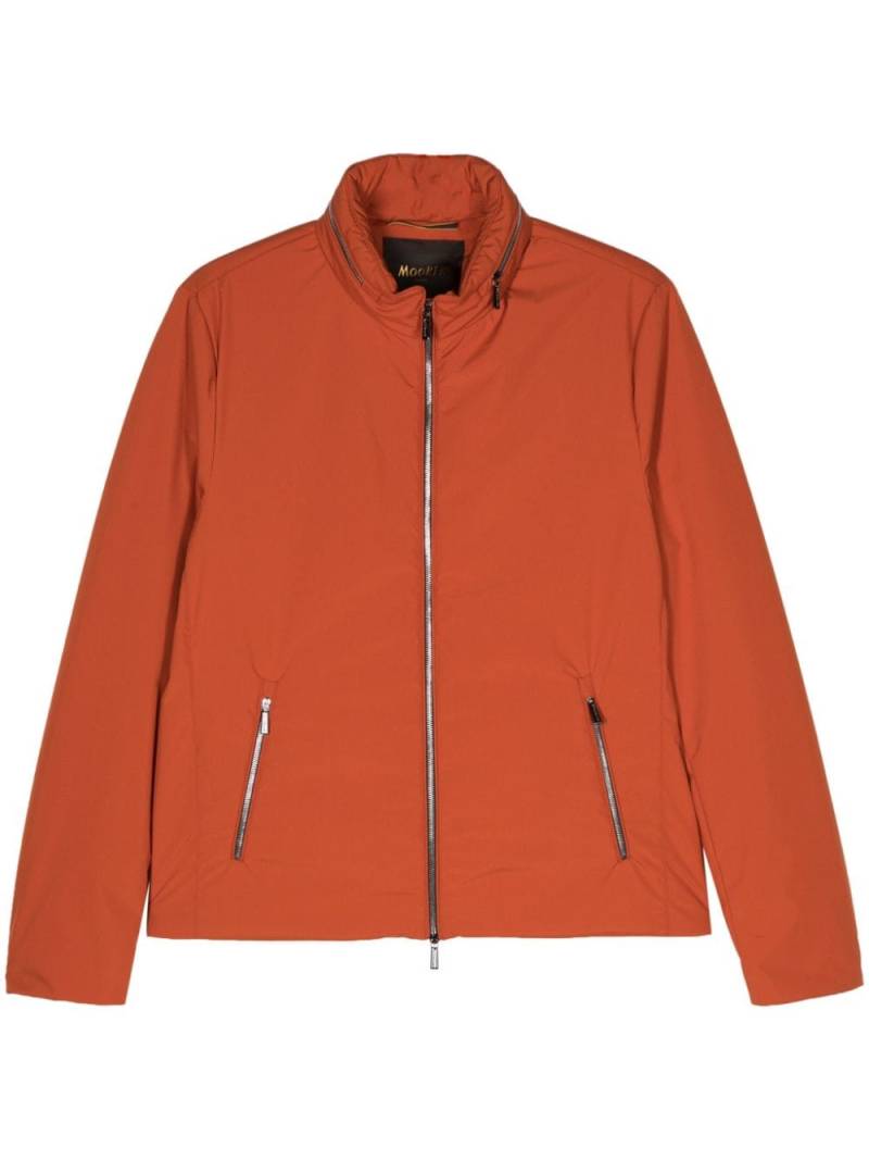 Moorer concealed-hood high-neck jacket - Orange von Moorer