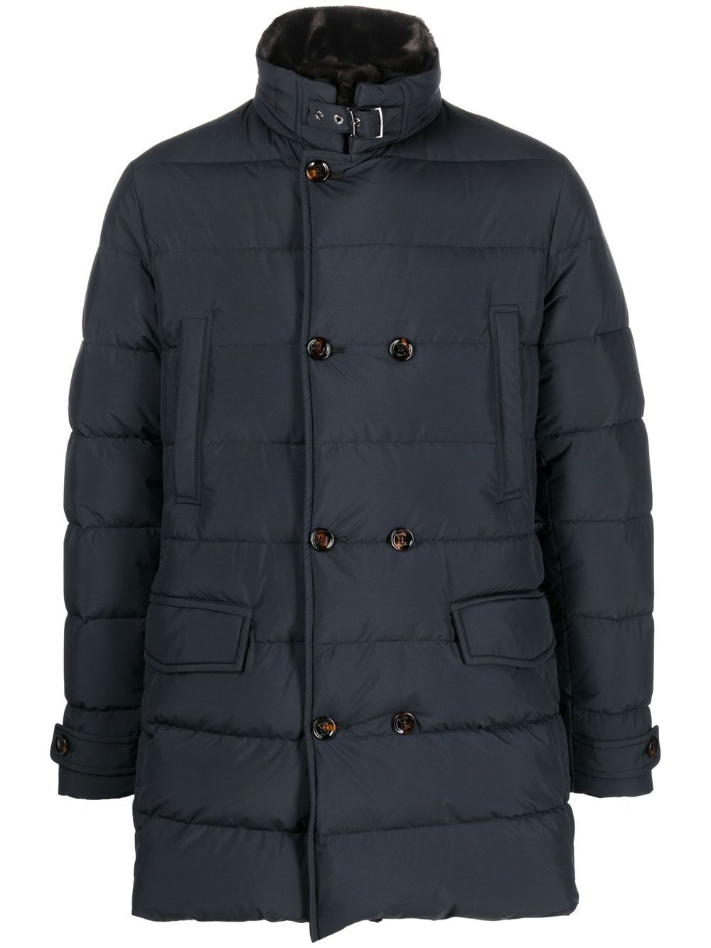 Moorer double-breasted padded coat - Blue von Moorer