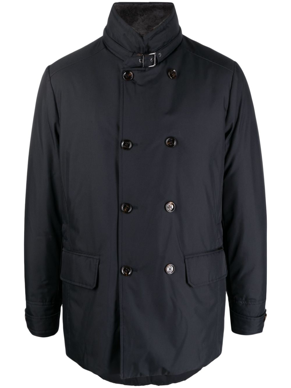 Moorer double-breasted padded jacket - Blue von Moorer