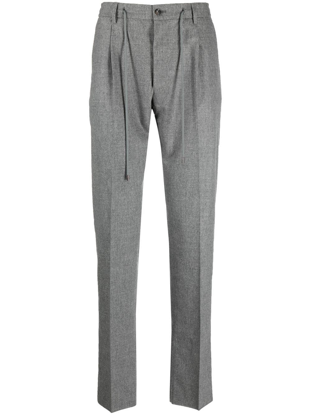 Moorer drawstring-waist cropped trousers - Grey von Moorer