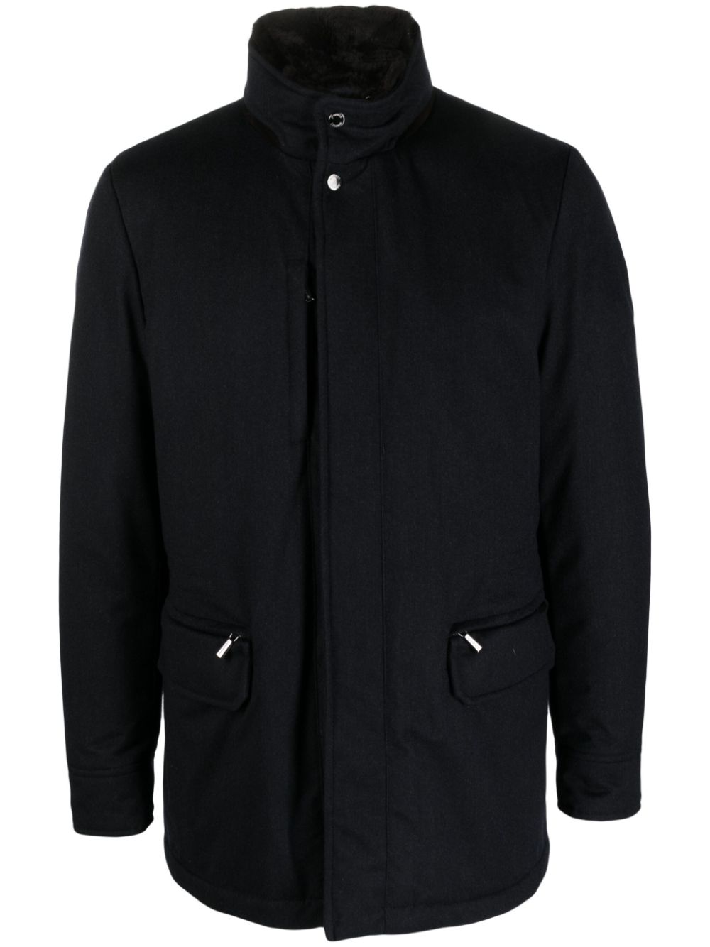 Moorer high-neck padded jacket - Blue von Moorer