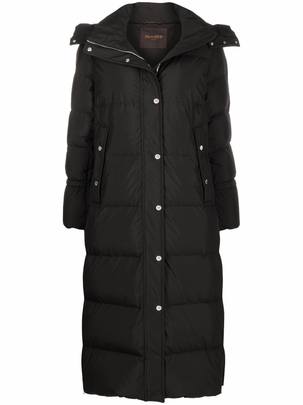 Moorer hooded puffer coat - Black von Moorer