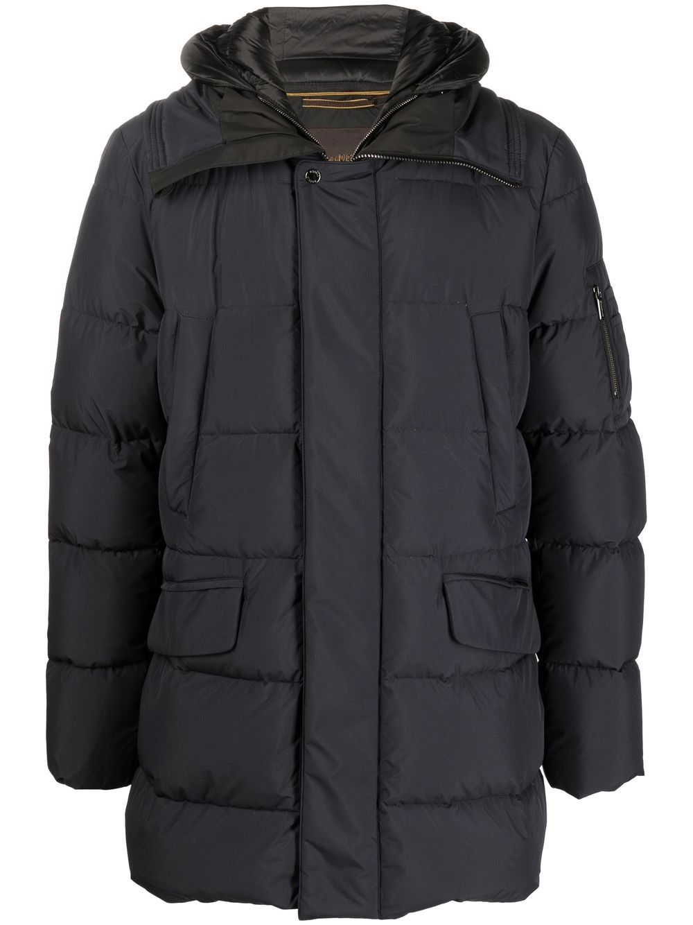 Moorer long-sleeve padded coat - Blue von Moorer