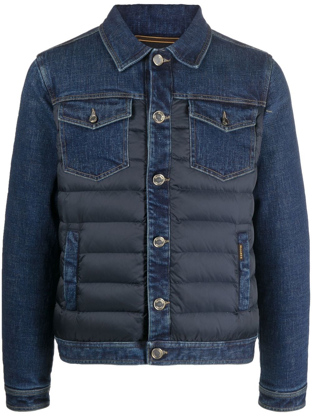 Moorer padded denim jacket - Blue von Moorer