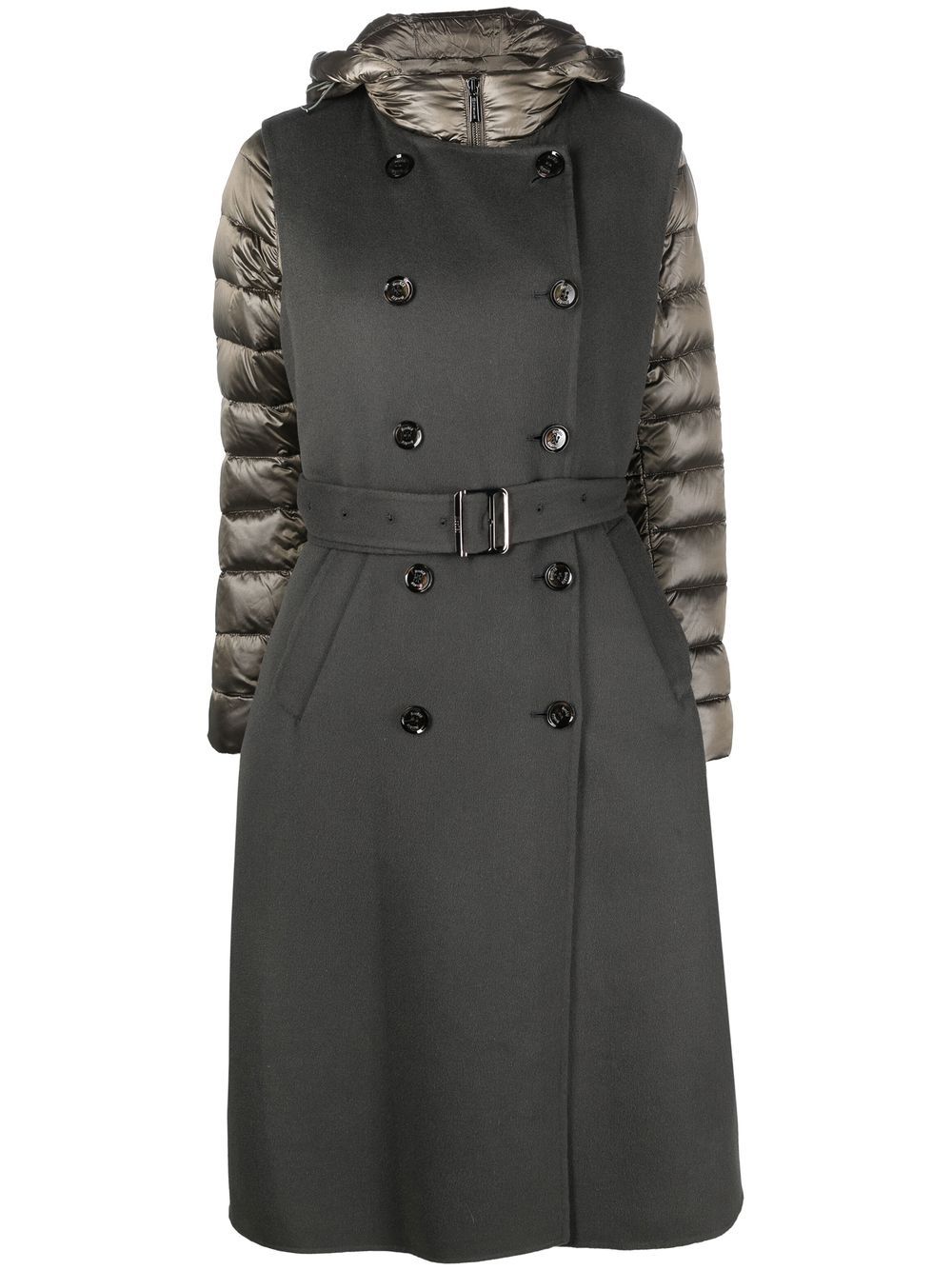 Moorer padded double-breasted coat - Grey von Moorer