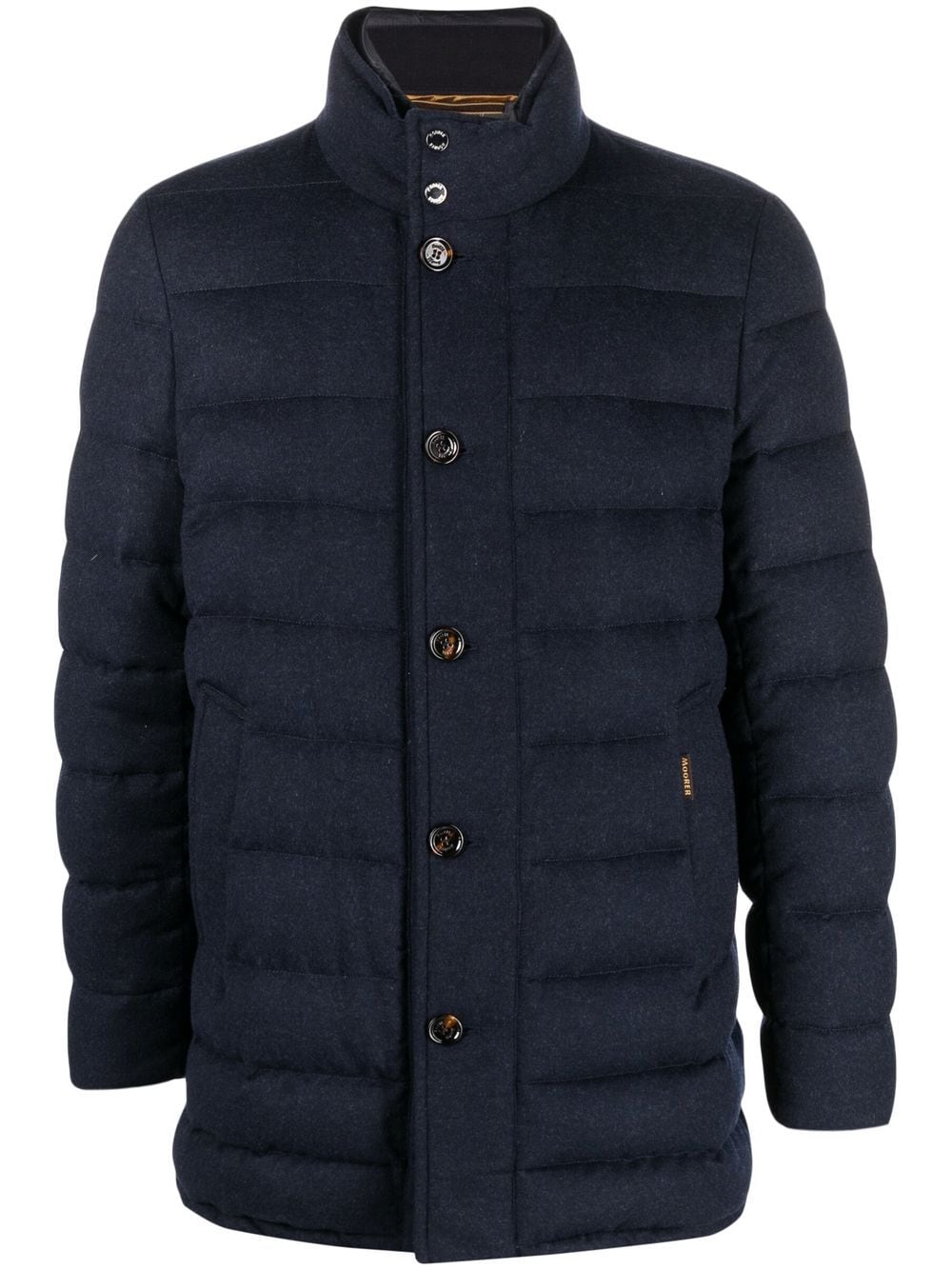 Moorer padded high-neck coat - Blue von Moorer