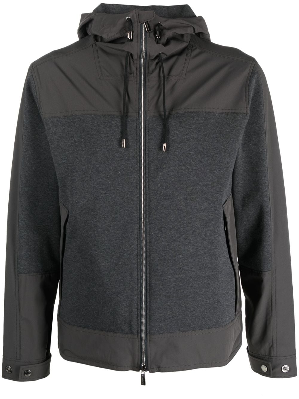 Moorer panelled cotton hooded jacket - Grey von Moorer