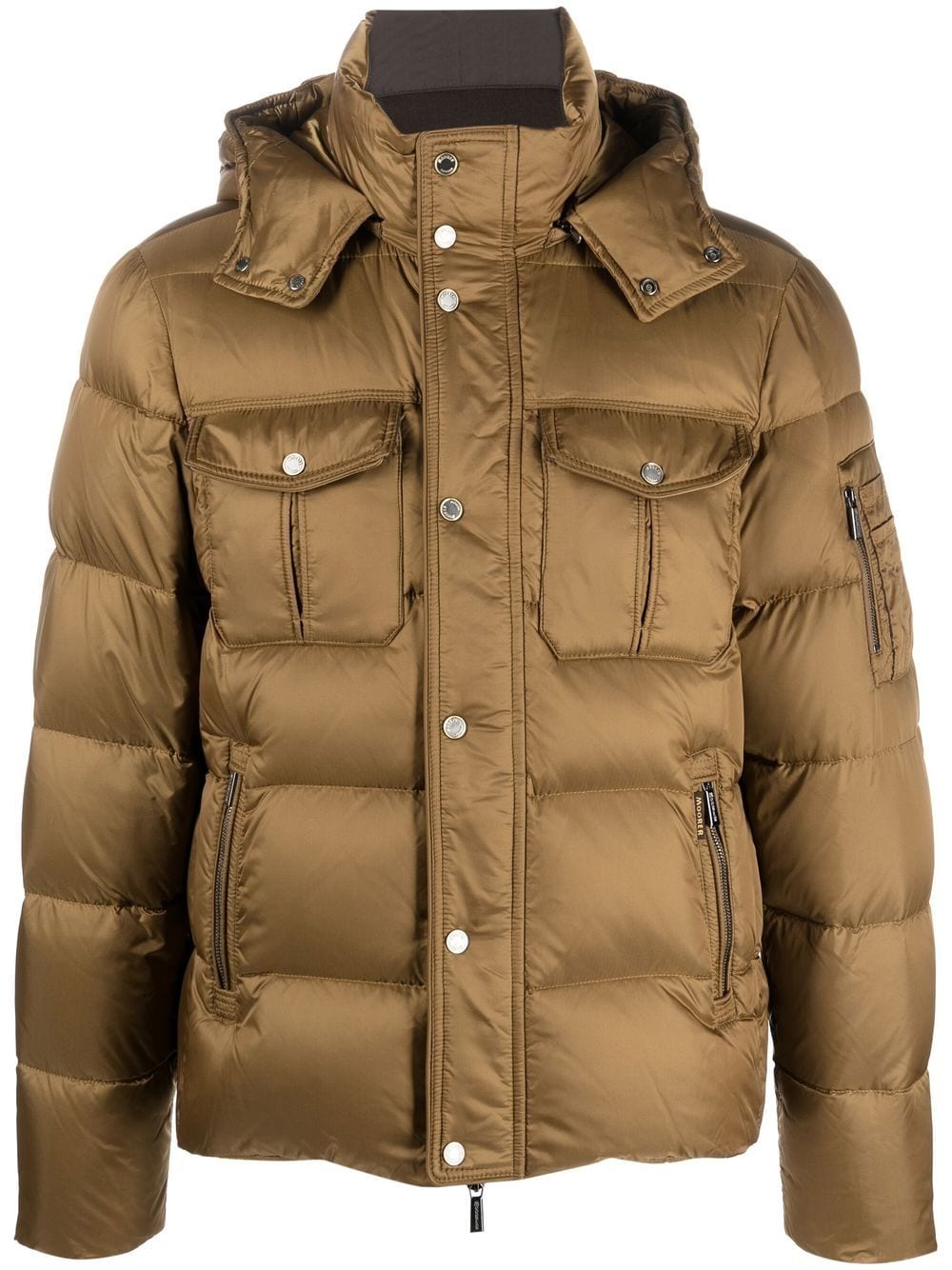 Moorer press-stud fastening padded down jacket - Brown von Moorer