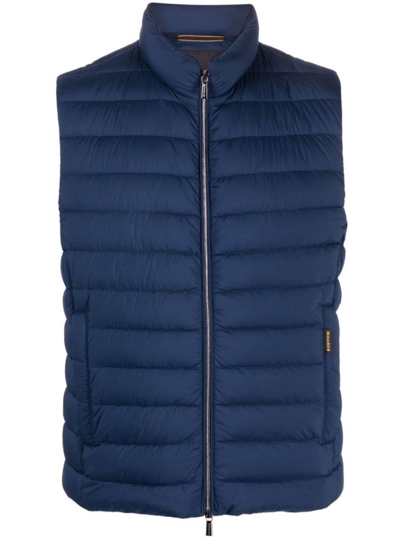 Moorer quilted zipped gilet - Blue von Moorer