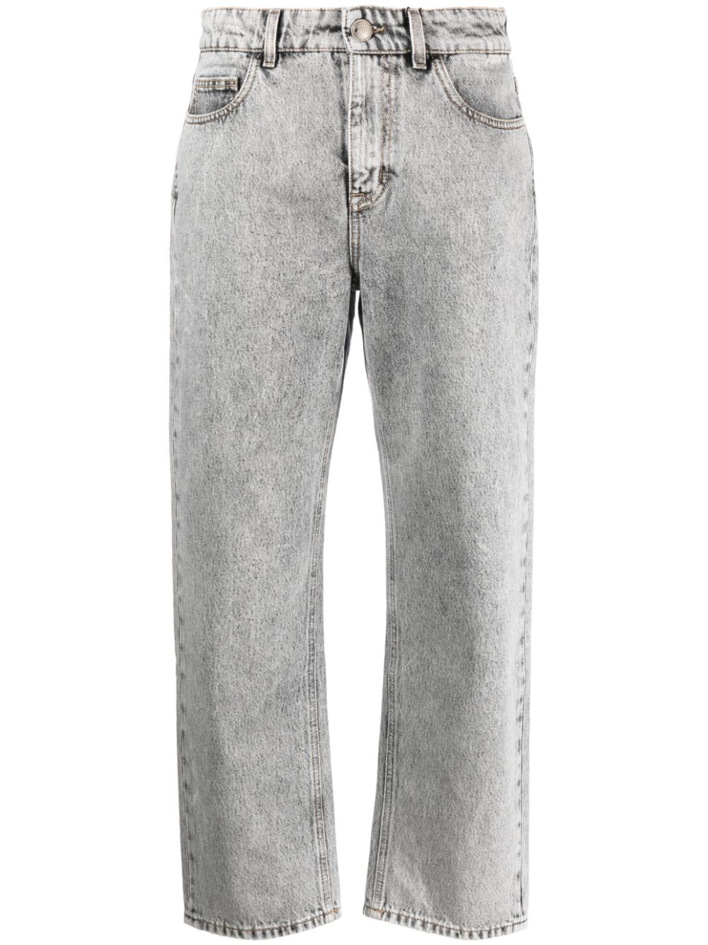 Moorer stonewashed straight-leg jeans - Grey von Moorer