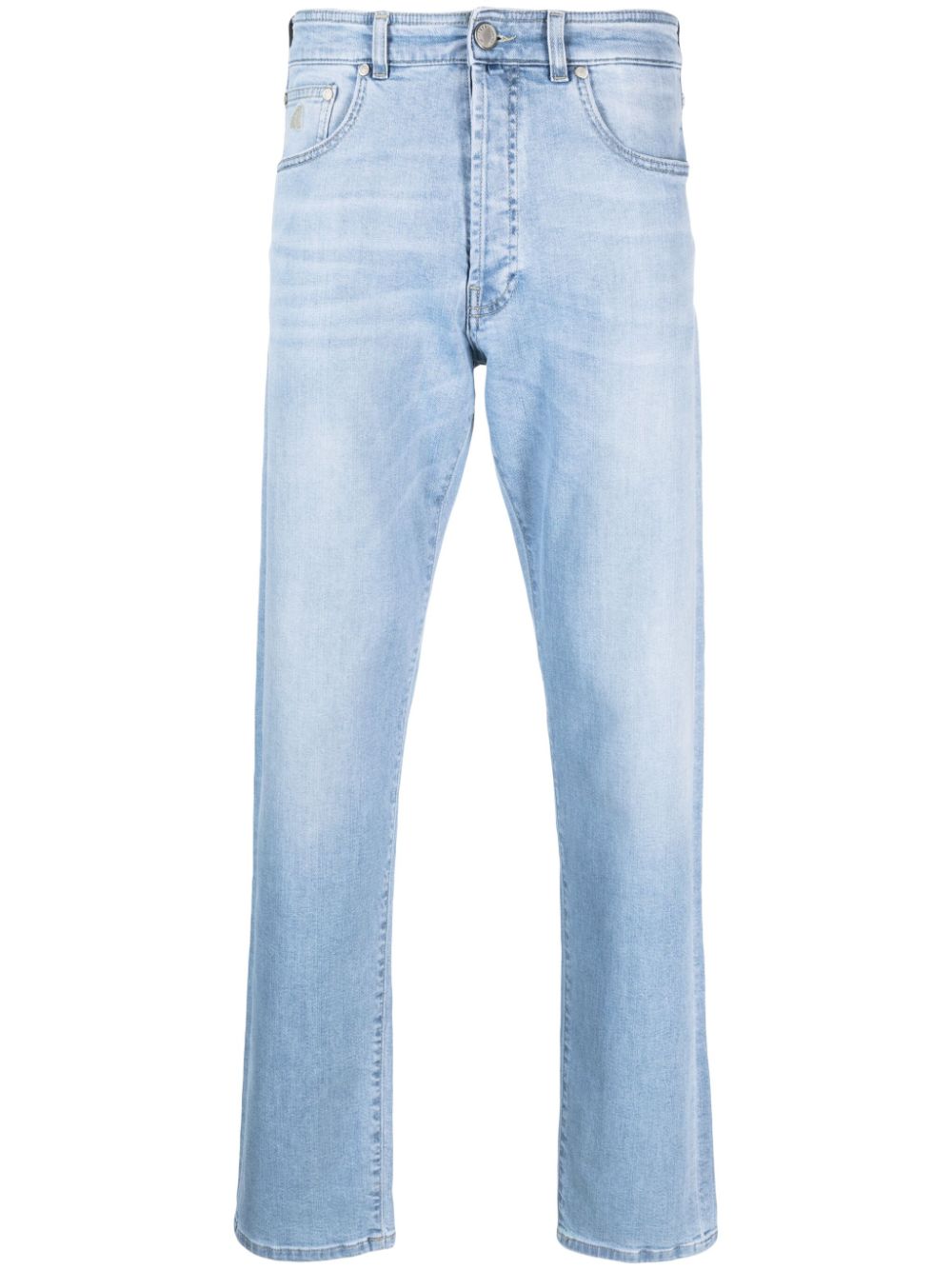 Moorer straight-leg cotton-blend jeans - Blue von Moorer