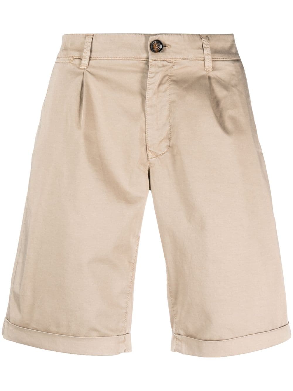 Moorer straight-leg cotton shorts - Neutrals von Moorer