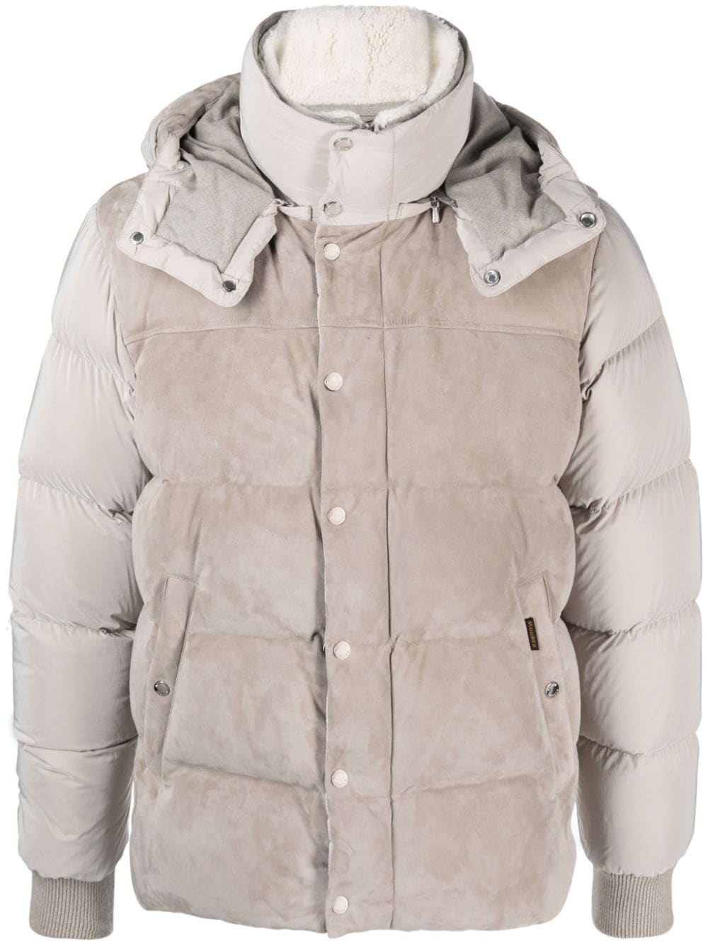 Moorer suede down padded jacket - Neutrals von Moorer