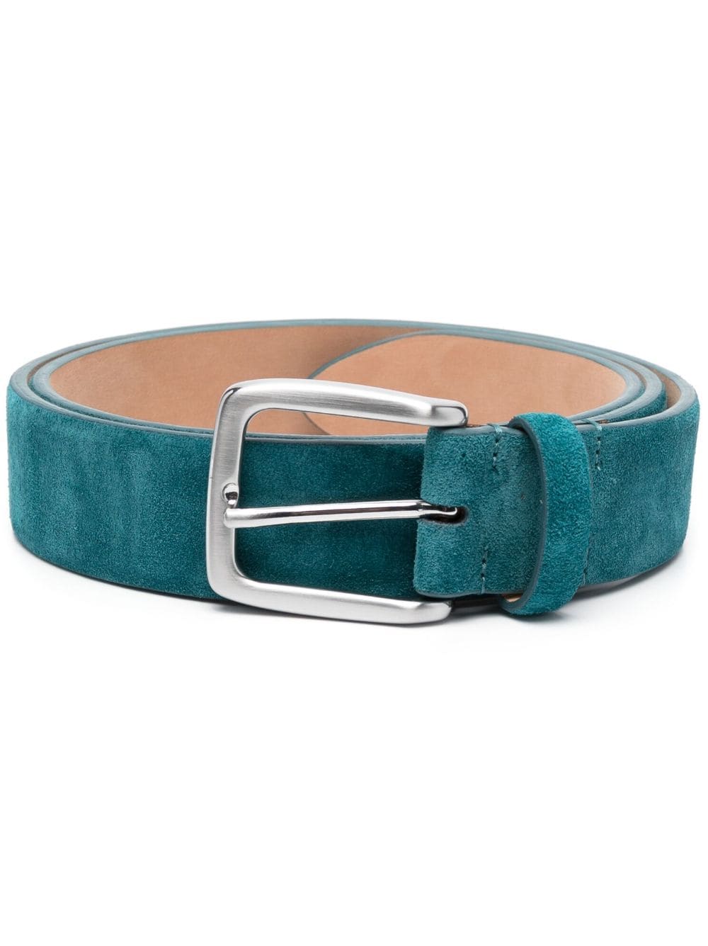 Moorer suede leather belt - Blue von Moorer