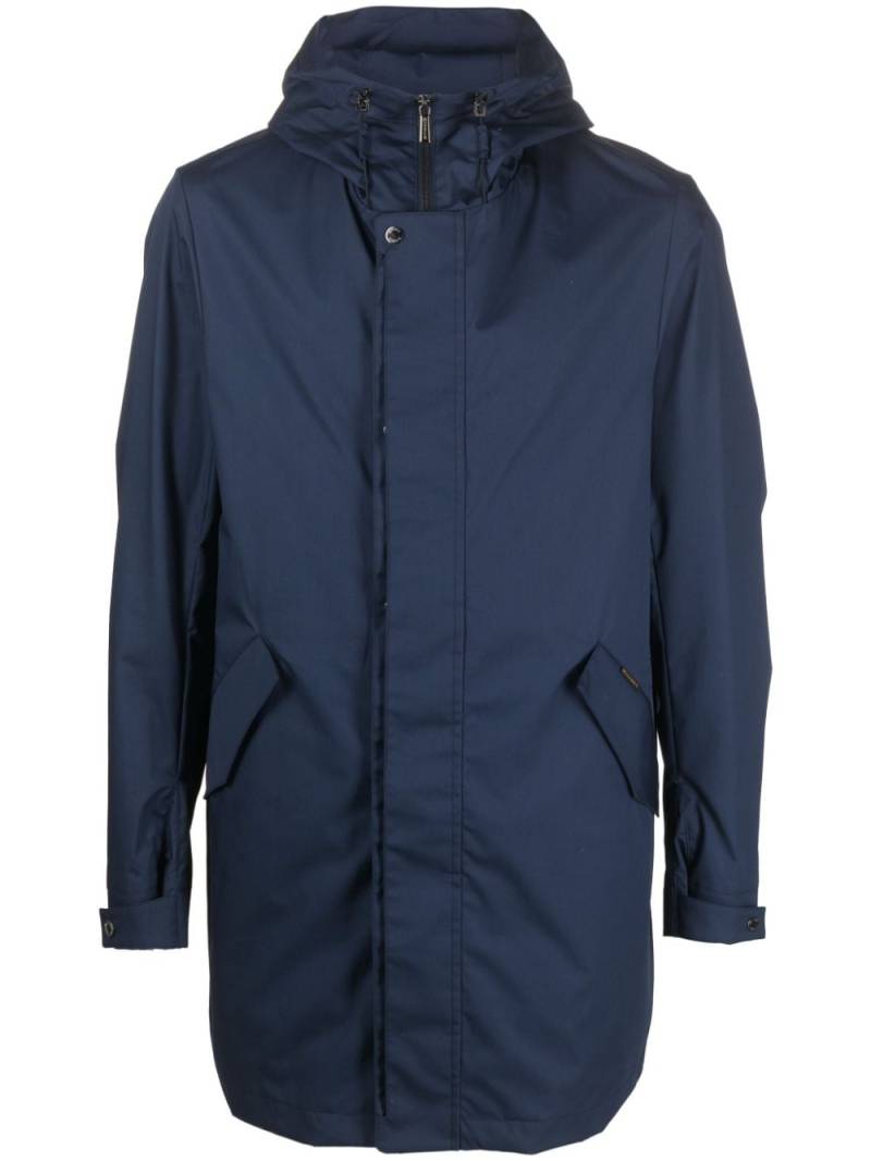 Moorer zip-up hooded parka - Blue von Moorer