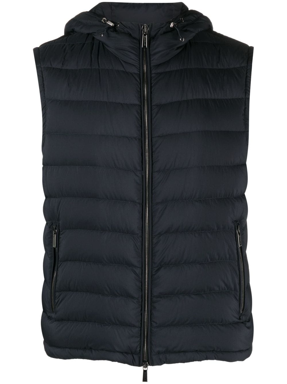 Moorer zip-up padded gilet - Blue von Moorer