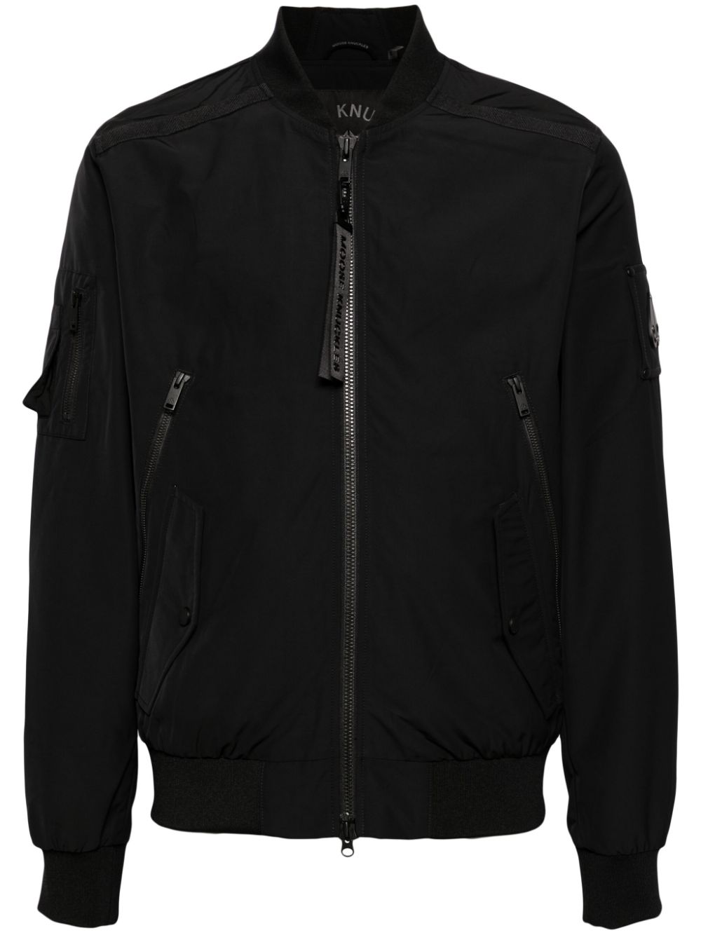 Moose Knuckles Courville logo-appliqué bomber jacket - Black
