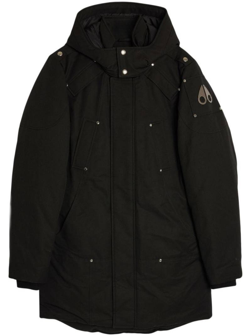 Moose Knuckles Saint Ulric 2 logo-plaque parka coat - Black von Moose Knuckles