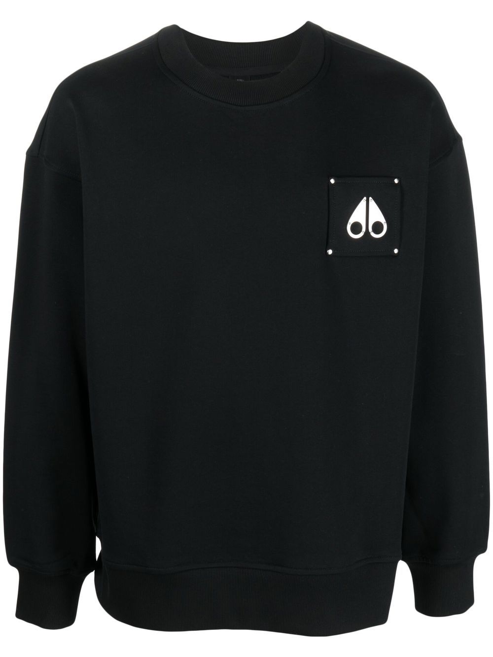 Moose Knuckles chest logo-patch detail sweatshirt - Black von Moose Knuckles