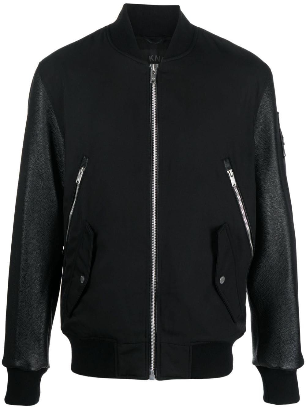 Moose Knuckles panelled leather bomber jacket - Black von Moose Knuckles