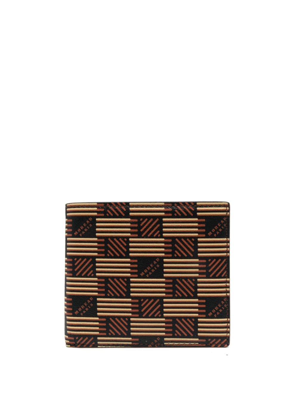 Moreau logo-print bi-fold leather wallet - Brown von Moreau