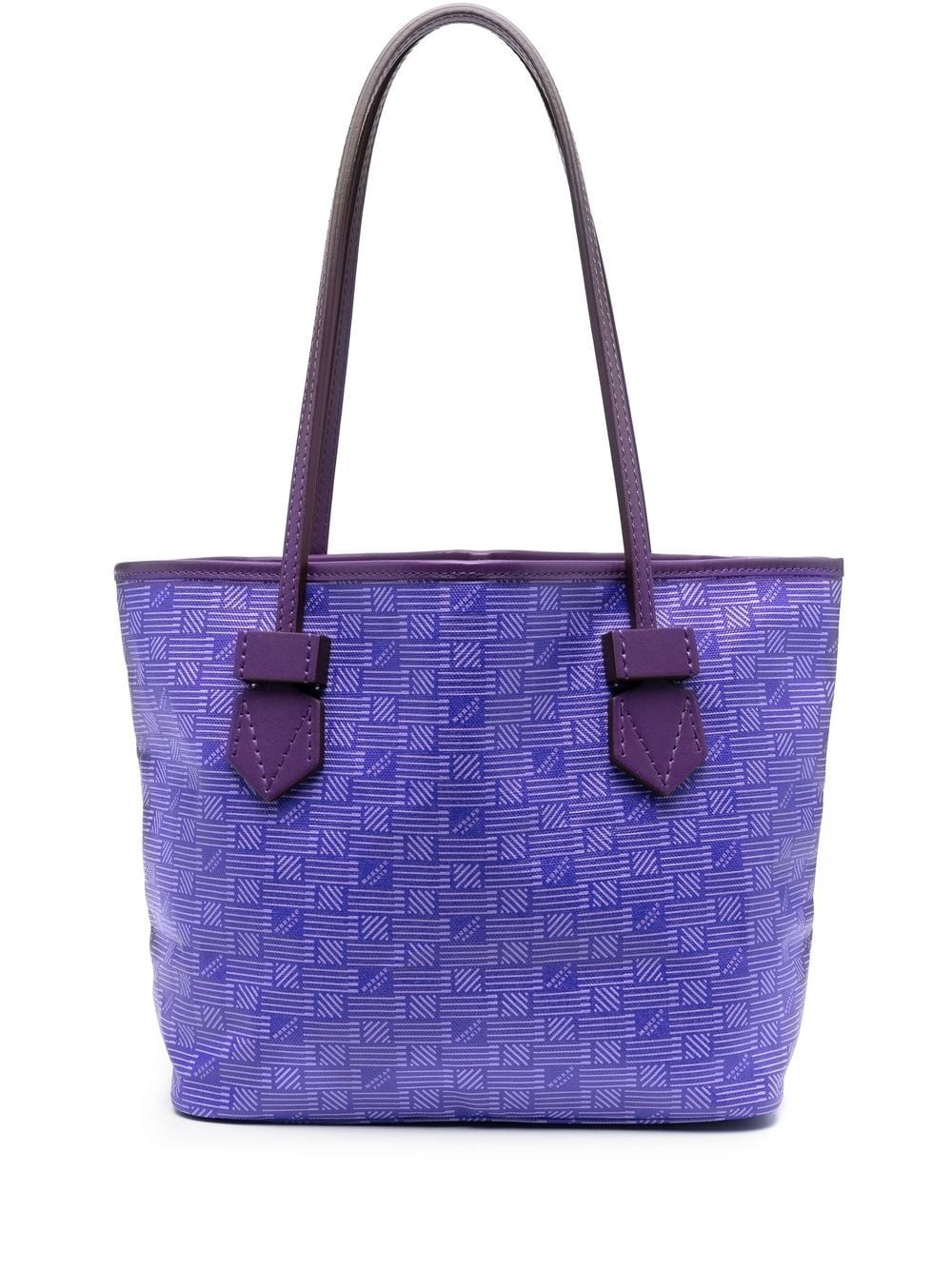 Moreau logo-print leather tote bag - Purple von Moreau