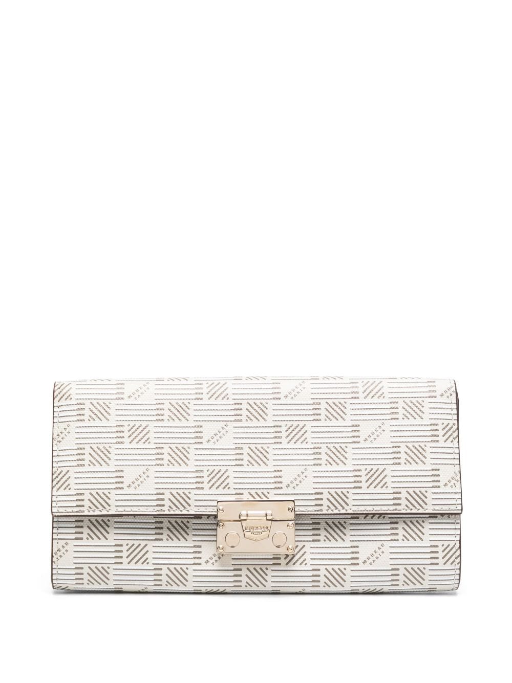 Moreau logo-print leather wallet - Neutrals von Moreau