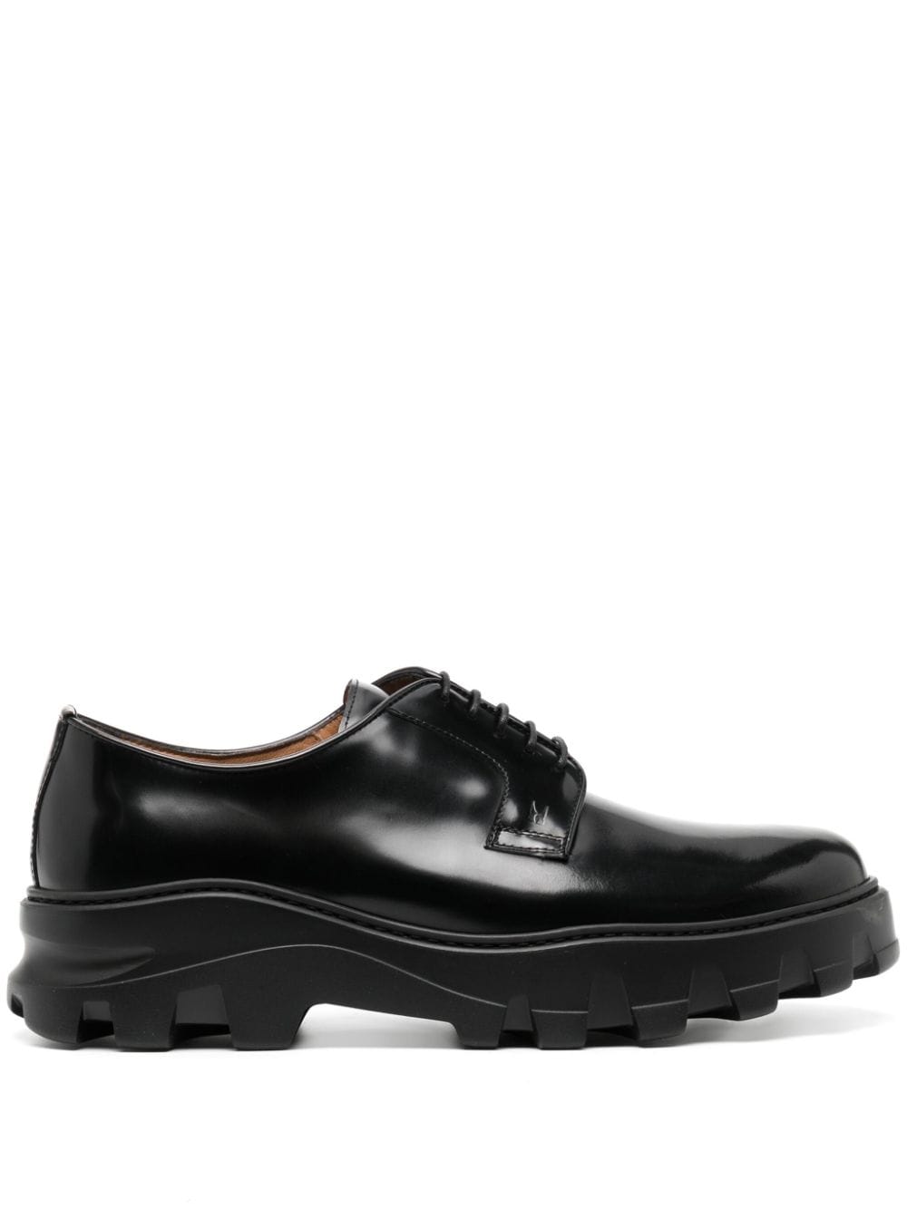 Moreschi round-toe leather derby shoes - Black von Moreschi