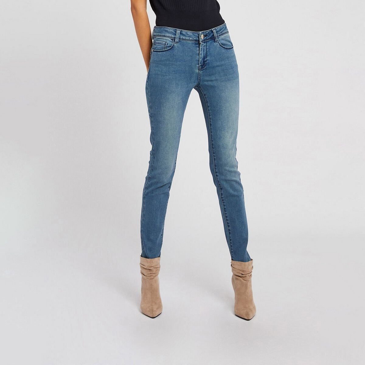 Slim-Fit-Jeans, dark blue, Five-Pocket-Ausführung von Morgan