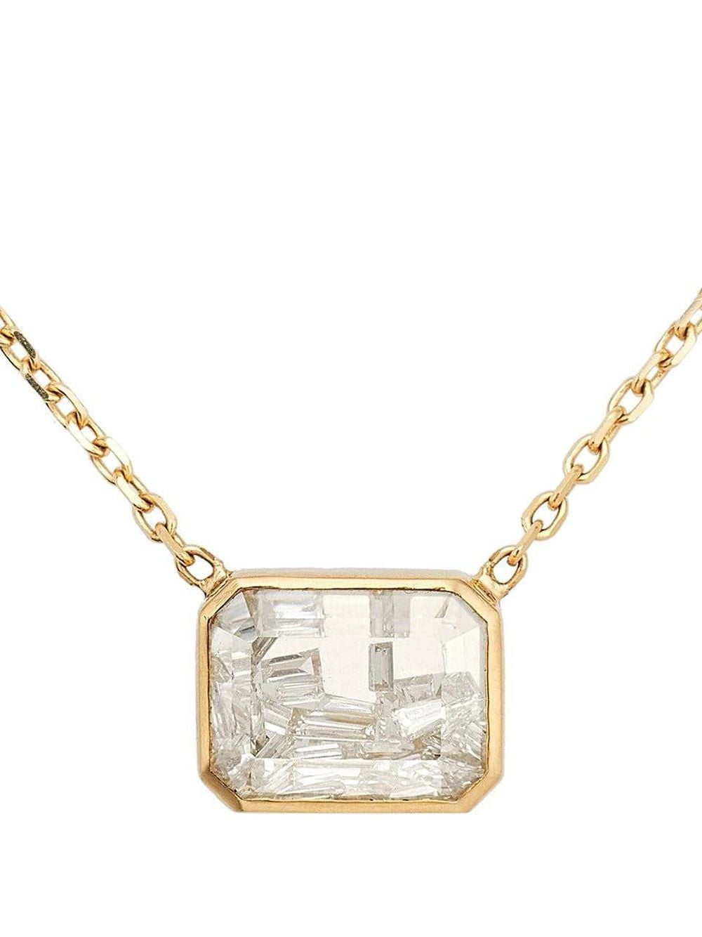 Moritz Glik 18kt yellow gold Esmeralda diamond shaker pendant necklace von Moritz Glik