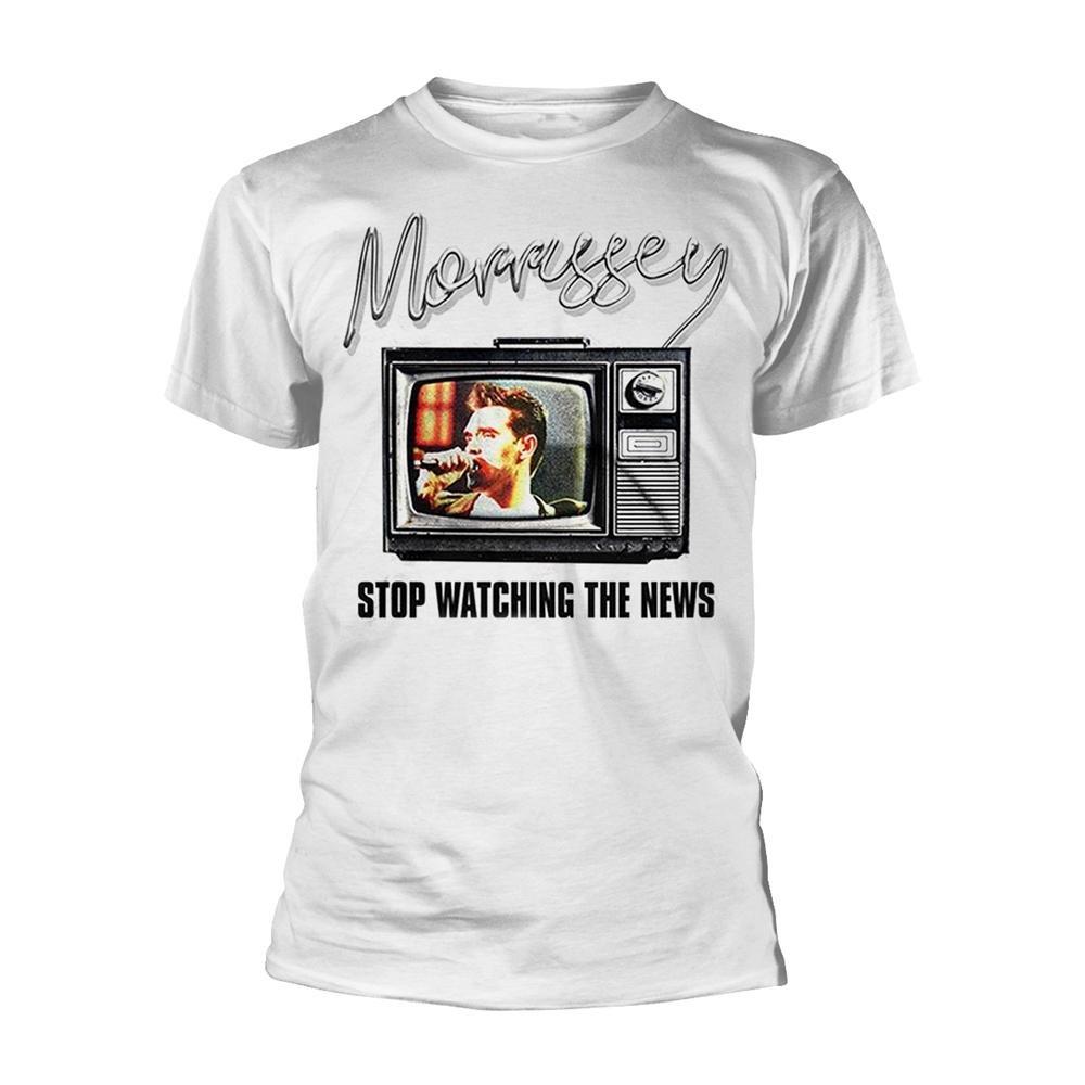 Stop Watching The News Tshirt Damen Weiss M von Morrissey