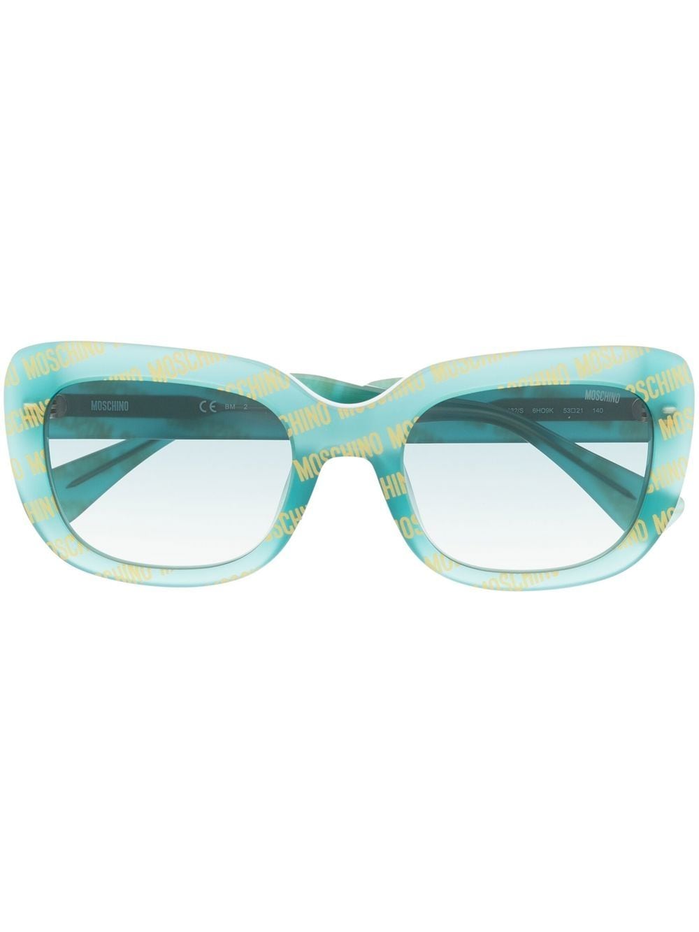 Moschino Eyewear all over-logo cat-eye sunglasses - Green von Moschino Eyewear