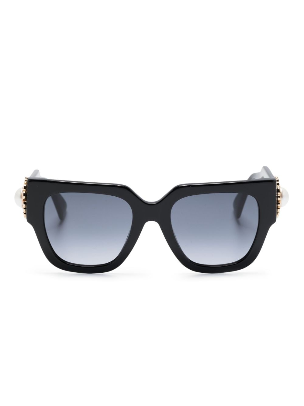 Moschino Eyewear square-frame logo-appliqué sunglasses - Black von Moschino Eyewear