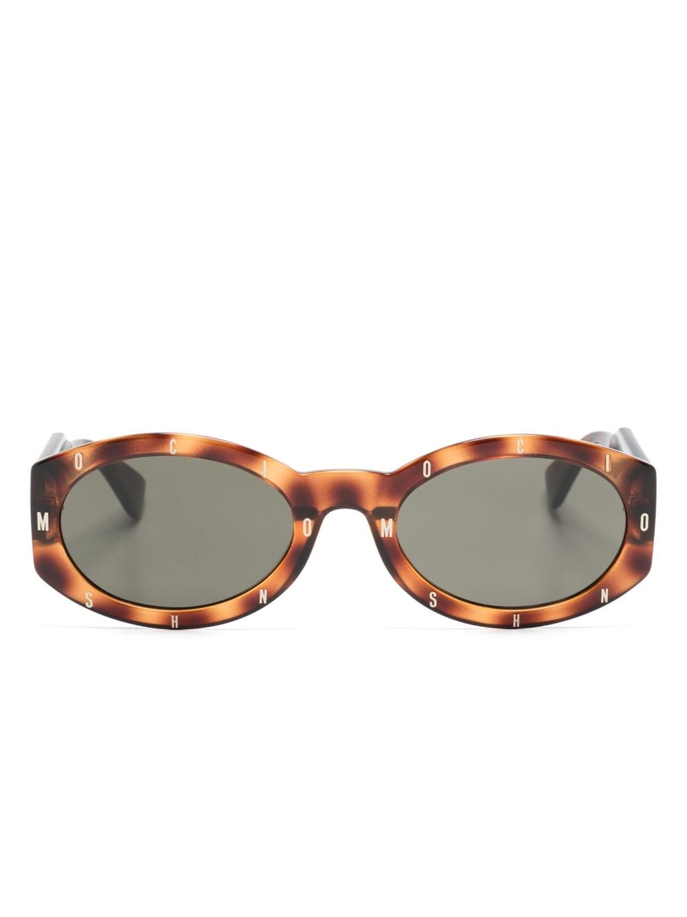 Moschino Eyewear tortoiseshell-effect oval-frame sunglasses - Brown von Moschino Eyewear
