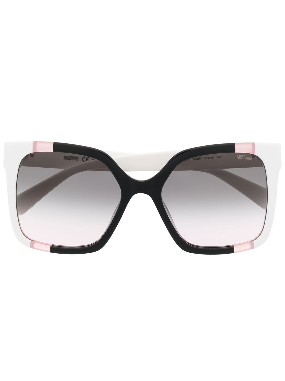 Moschino Eyewear two-tone square-frame sunglasses - Black von Moschino Eyewear