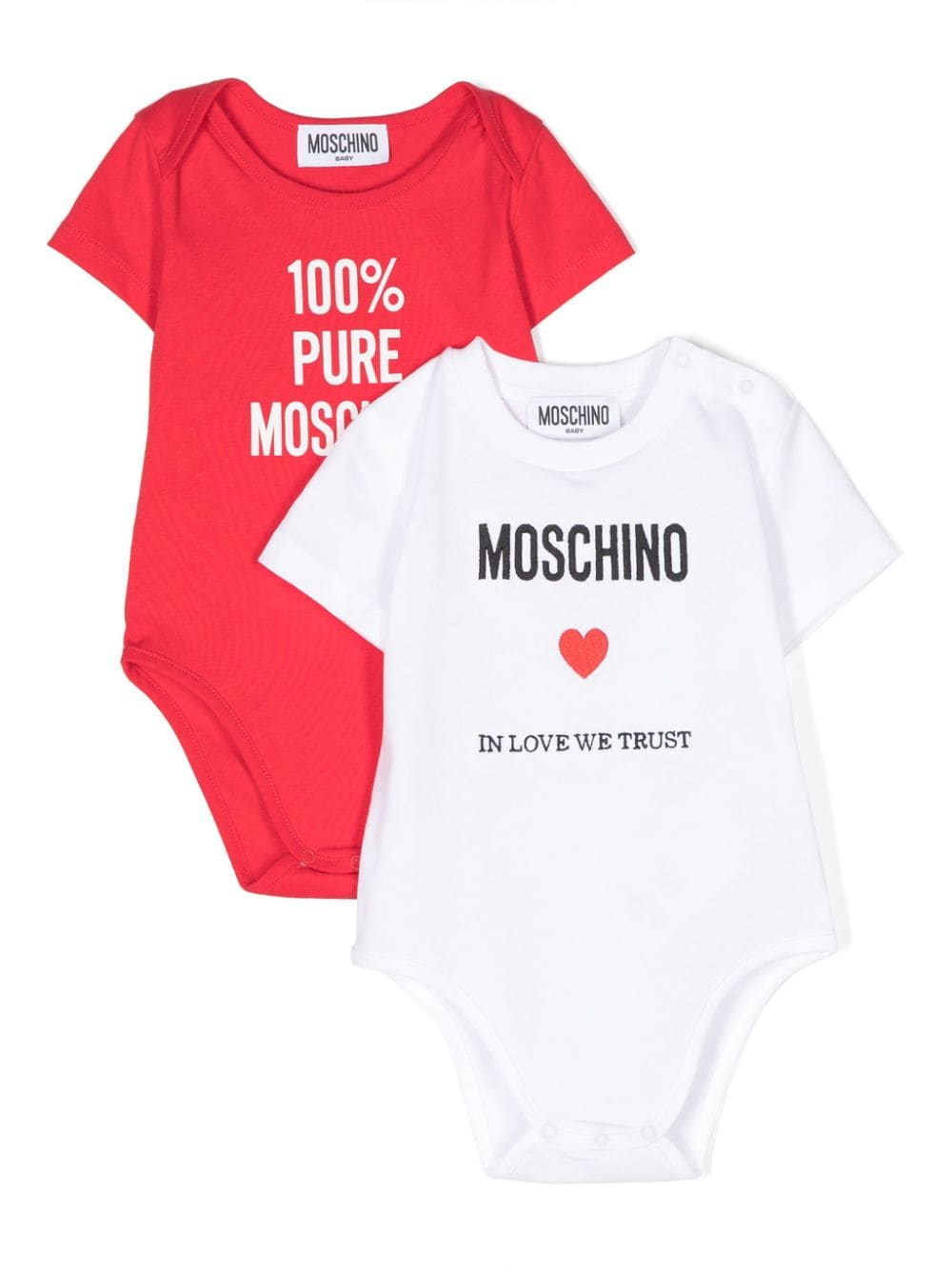 Moschino Kids 100% Pure Moschino-print body - White von Moschino Kids