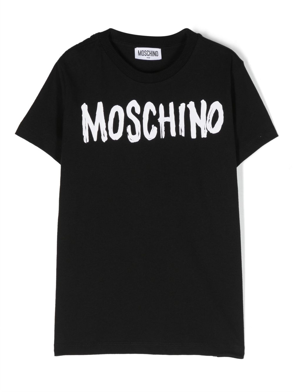 Moschino Kids logo-lettering cotton T-shirt - Black von Moschino Kids