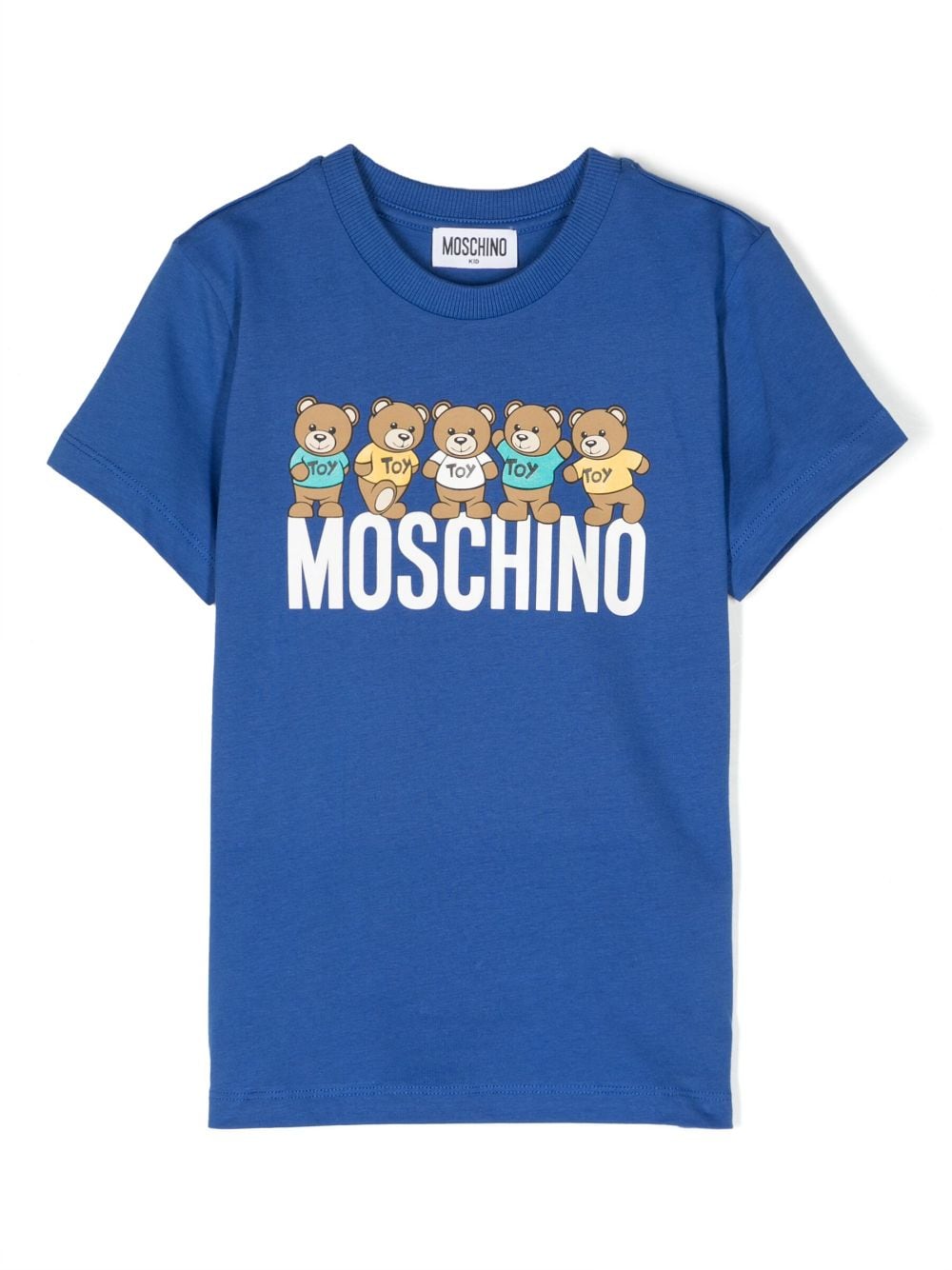 Moschino Kids logo-print cotton T-shirt - Blue von Moschino Kids