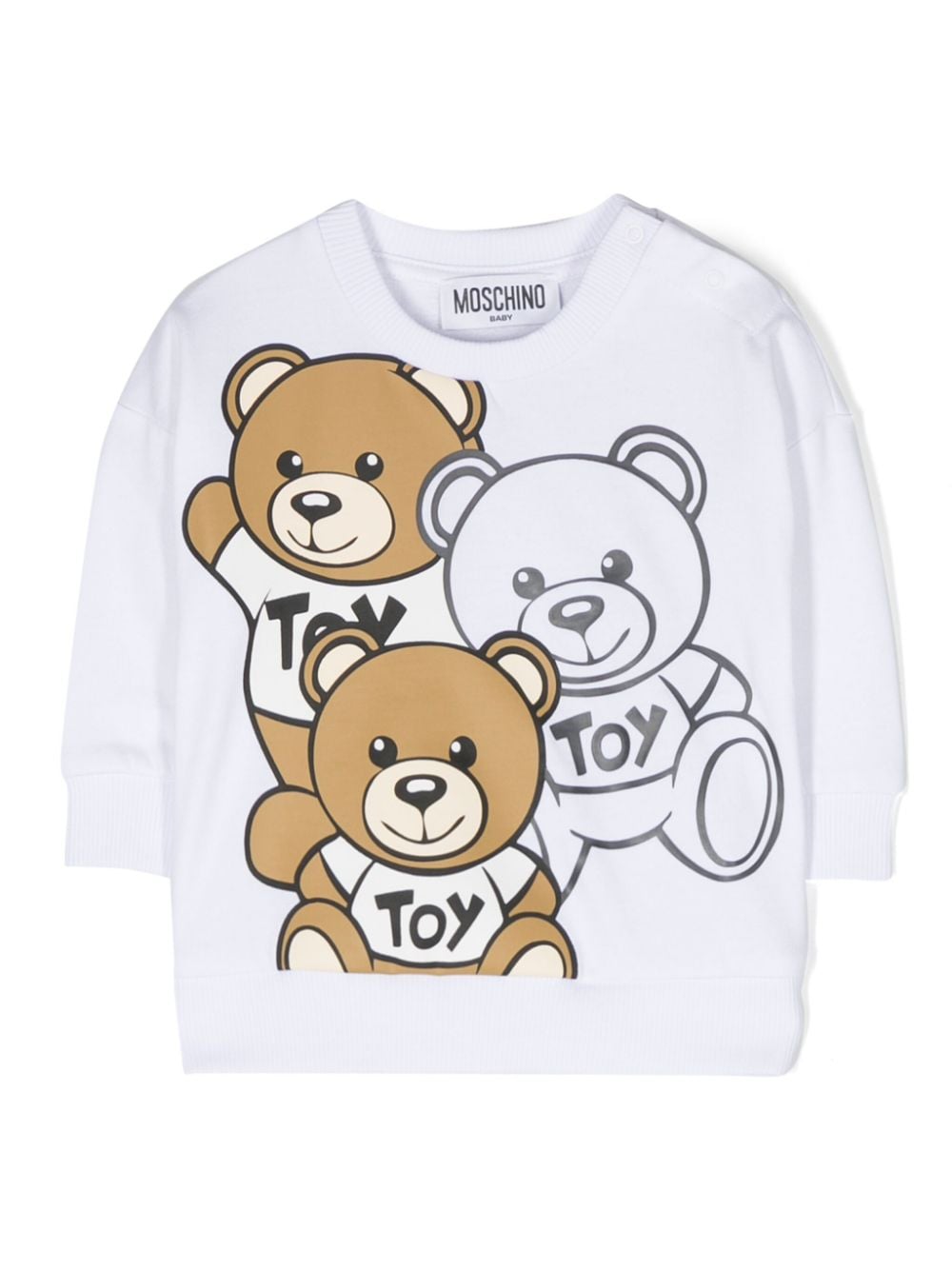 Moschino Kids Leo Tedd-print cotton sweatshirt - White von Moschino Kids