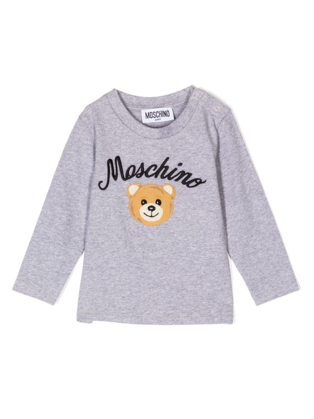 Moschino Kids Leo Teddy shoulder-fastening sweatshirt - Grey von Moschino Kids