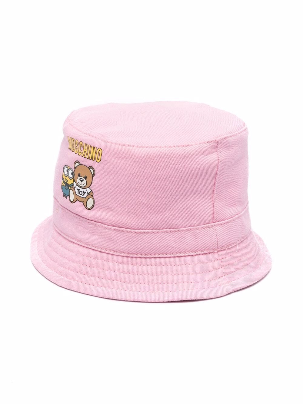 Moschino Kids Minion-Teddy logo-print bucket hat - Pink von Moschino Kids