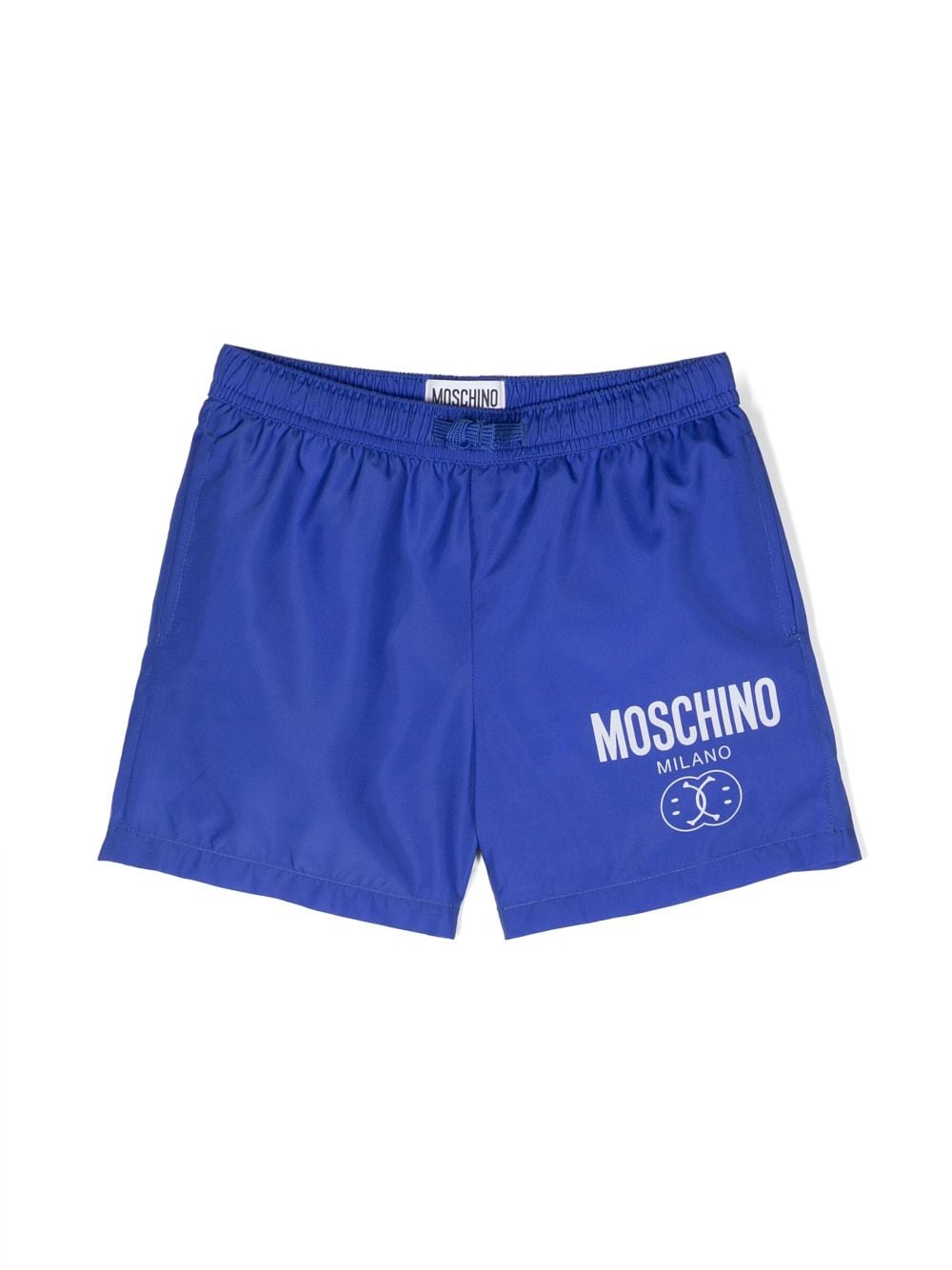 Moschino Kids Smiley logo-print swim shorts - Blue von Moschino Kids
