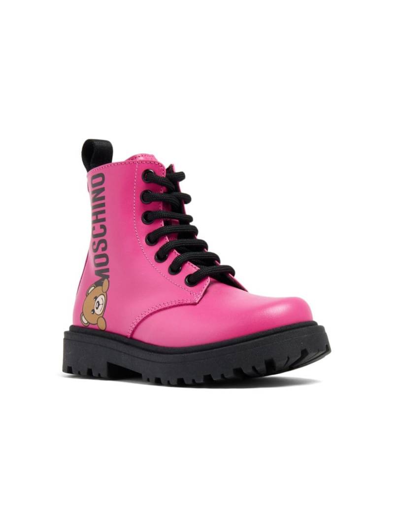 Moschino Kids Teddy Bear ankle boots - Pink von Moschino Kids