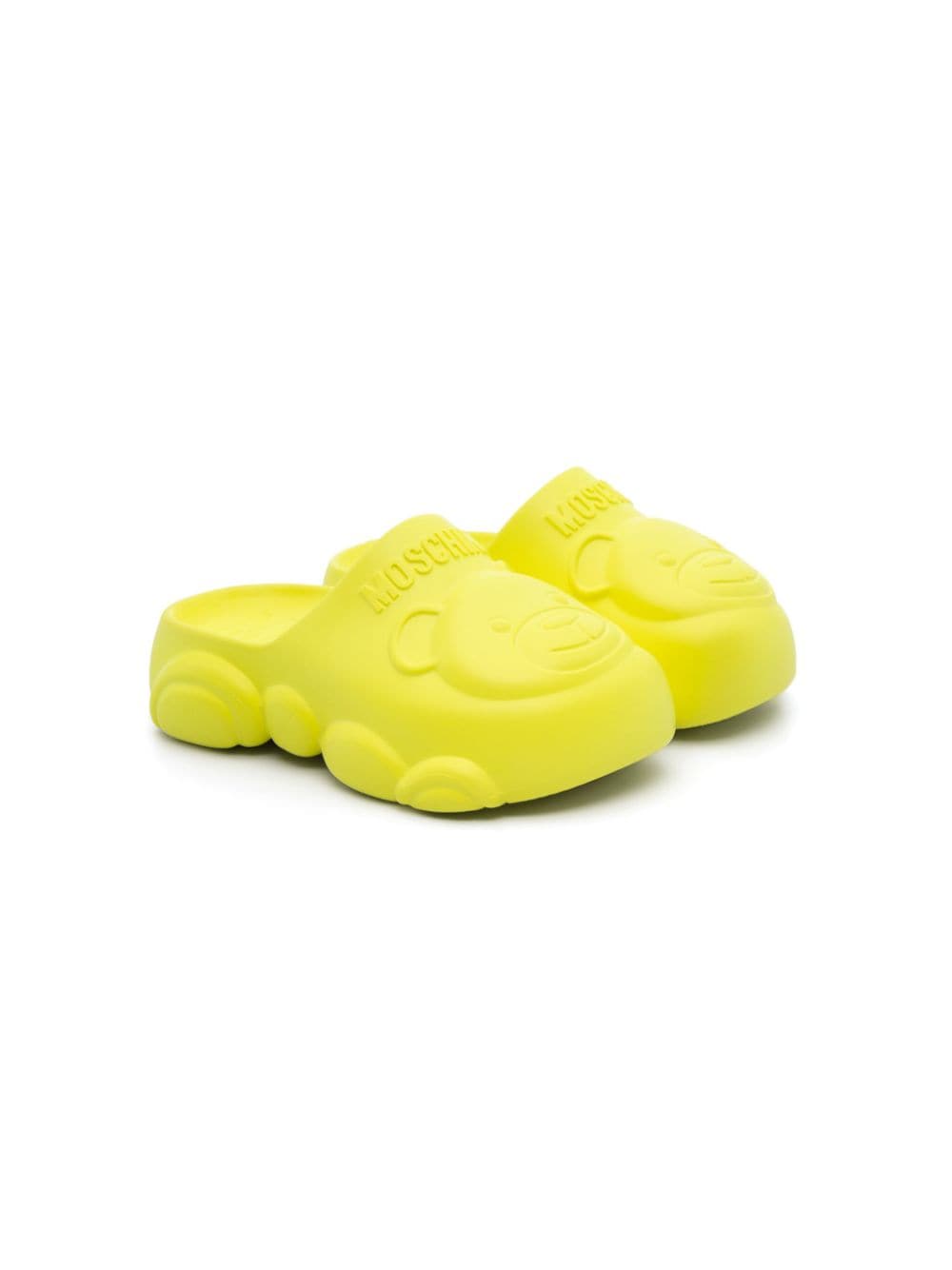 Moschino Kids Teddy Bear chunky slippers - Yellow von Moschino Kids