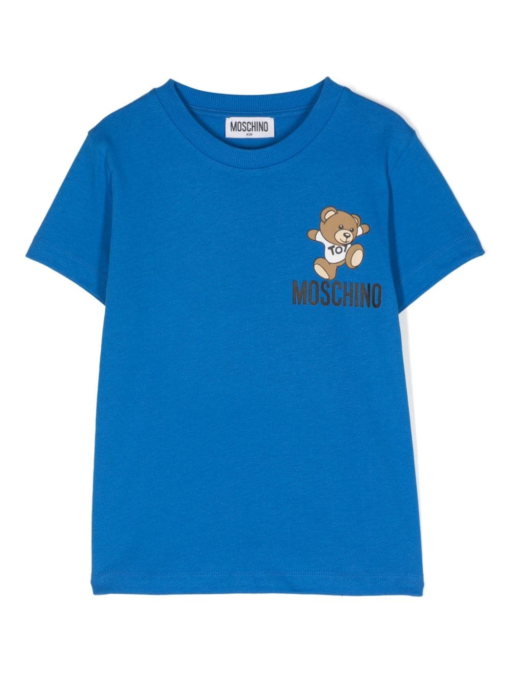Moschino Kids Teddy Bear cotton T-Shirt - Blue von Moschino Kids