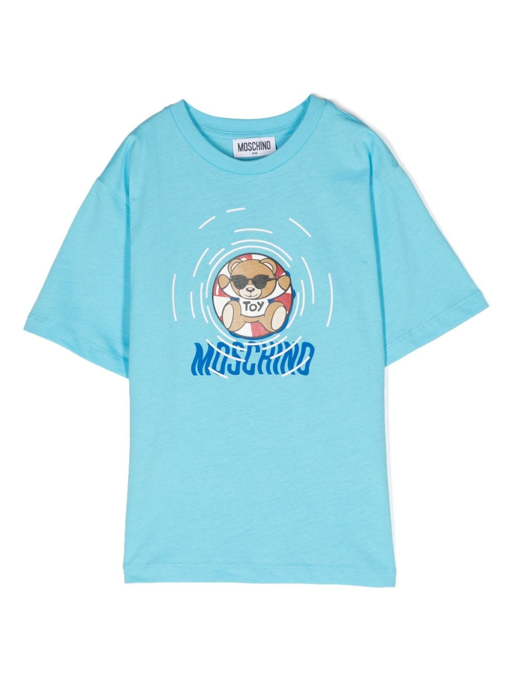 Moschino Kids Teddy Bear cotton T-shirt - Blue von Moschino Kids