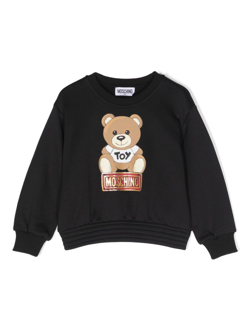 Moschino Kids Teddy Bear cotton blend sweatshirt - Black von Moschino Kids